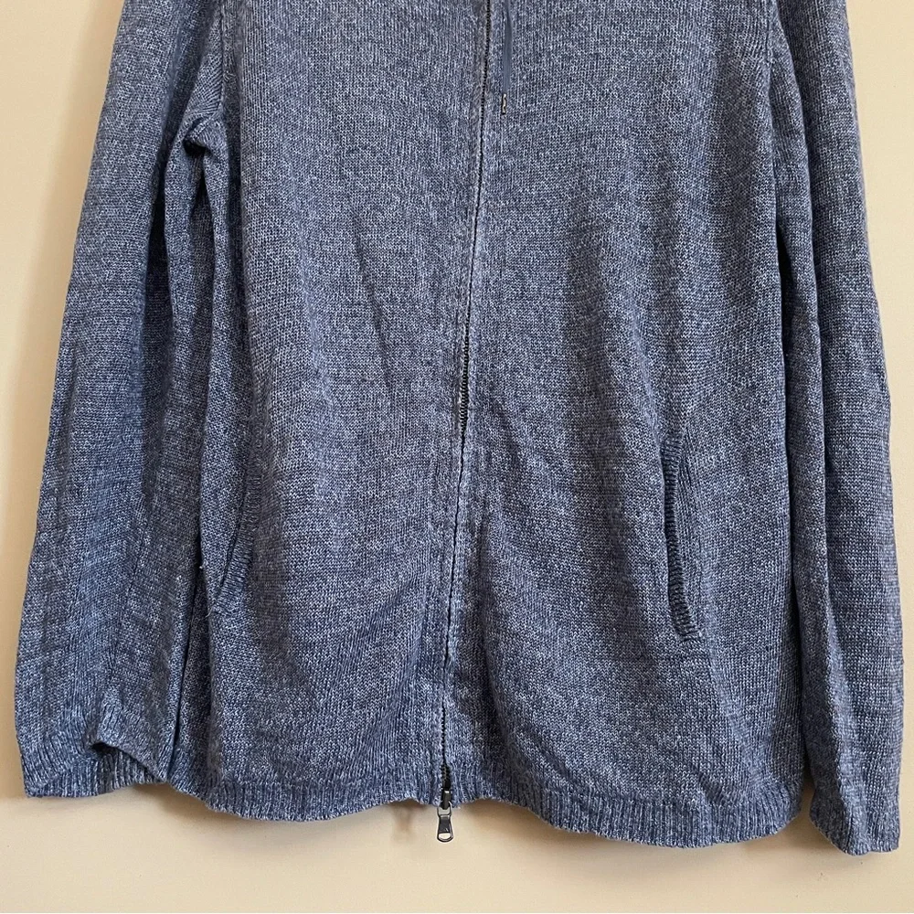 John Varvatos USA Full Zip Hoodie Sweater Men's XXL 100% Linen Lightweight